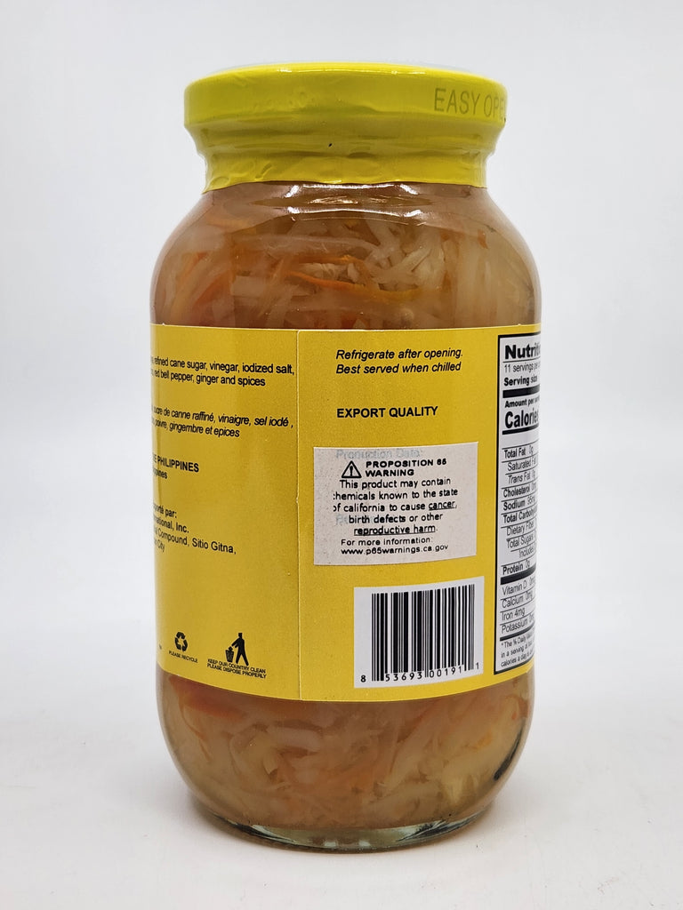 Buenas Pickled Papaya (Atchara) 12oz (340g)