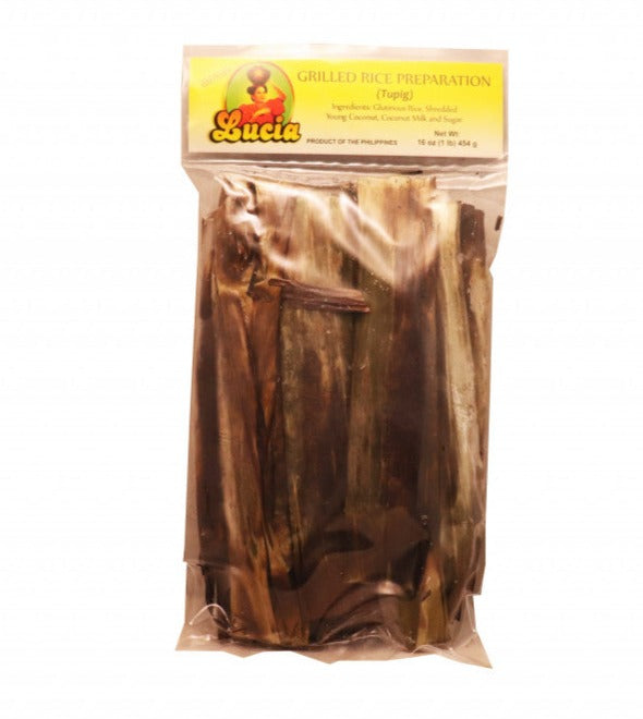 Lucia FROZEN Grilled Glutinous Rice in Banana Leaves (TUPIG) 16oz (454g)