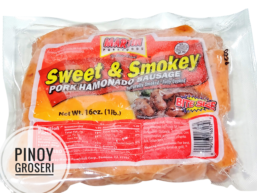 MARTIN Purefoods FROZEN Sweet and Smokey Pork Hamonado Sausage (BITE SIZE) 16oz (1lb)