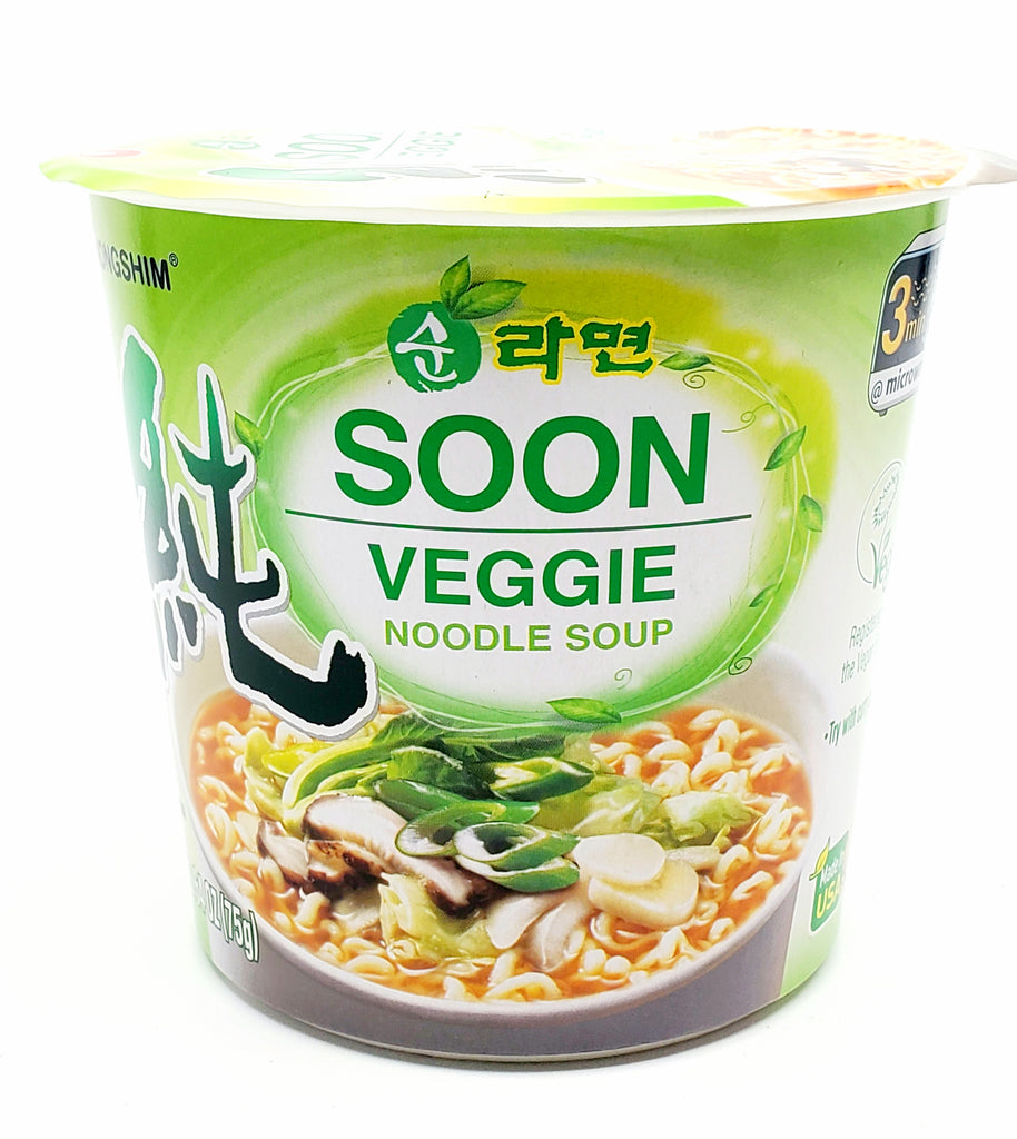 Nong Shim Soon VEGGIE Cup Noodle Soup 2.64oz (75g)