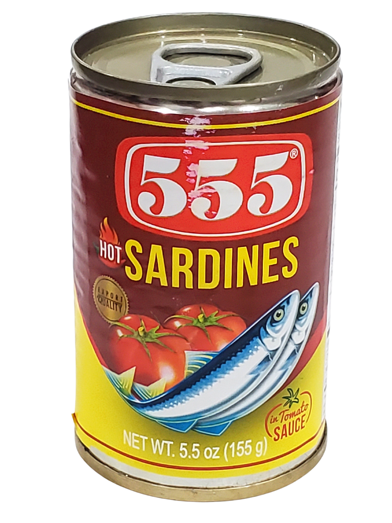 555 Sardines in Tomato Sauce HOT (RED) 155g (5.5oz)