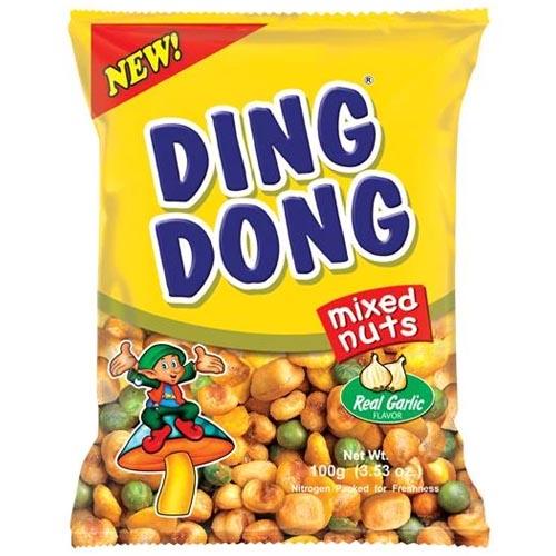 Ding Dong Mixed Nuts Garlic Flavor (YELLOW) 3.53oz (100g)
