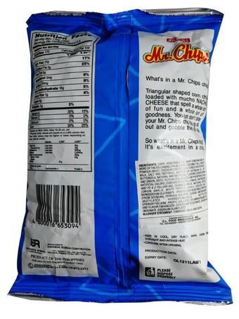Jack and Jill Mr.Chips Nacho Cheese 3.53oz (100g)