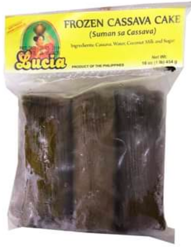 Lucia Frozen Cassava Cake (Suman sa Cassava) 16 oz (454g)